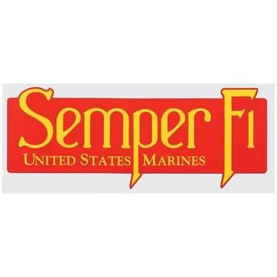 Semper Fi US Marine Bumper Sticker