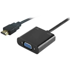 Shintaro Hdmi To Vga Adapter With 3.5Mm Audio Black