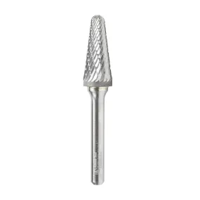 SL Burrs Radius Cone Double Cut Burr Bit | 1⁄2 Dia x 1 1⁄8 x 1⁄4 Shank | BURS-218 | 738685218181