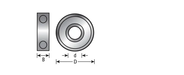 Steel Ball Bearing Guide | 1 1⁄4 Overall Dia x 15mm Inner Dia x 11⁄32 Height | 47756 | 738685877562