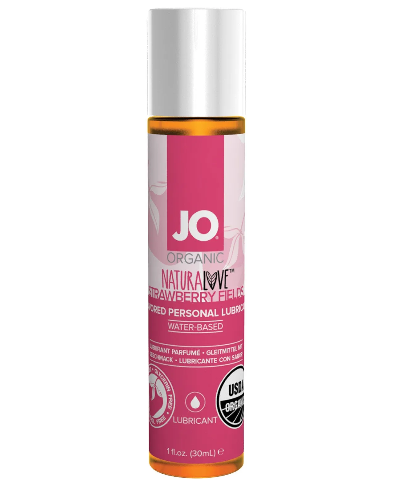 System JO USDA Flavorerd Organic Lubricant - 1 oz Strawberry