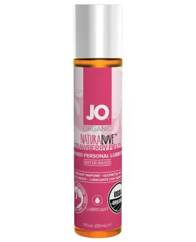 System JO USDA Flavorerd Organic Lubricant - 1 oz Strawberry