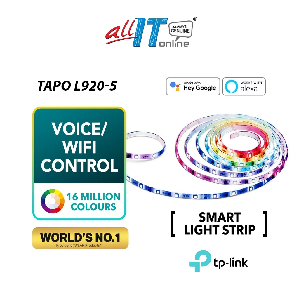 TP-Link Tapo L900-5 RGB / L920-5 RGBIC / L930-5 16M RGB Smart LED Light Strip with Remote & Voice Control