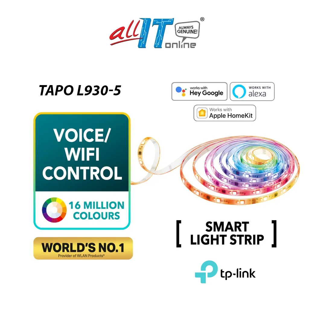 TP-Link Tapo L900-5 RGB / L920-5 RGBIC / L930-5 16M RGB Smart LED Light Strip with Remote & Voice Control