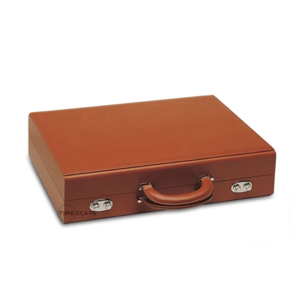 UNDERWOOD (LONDON) - 10-Unit Leather Watch Attache Case | UN120/TAN