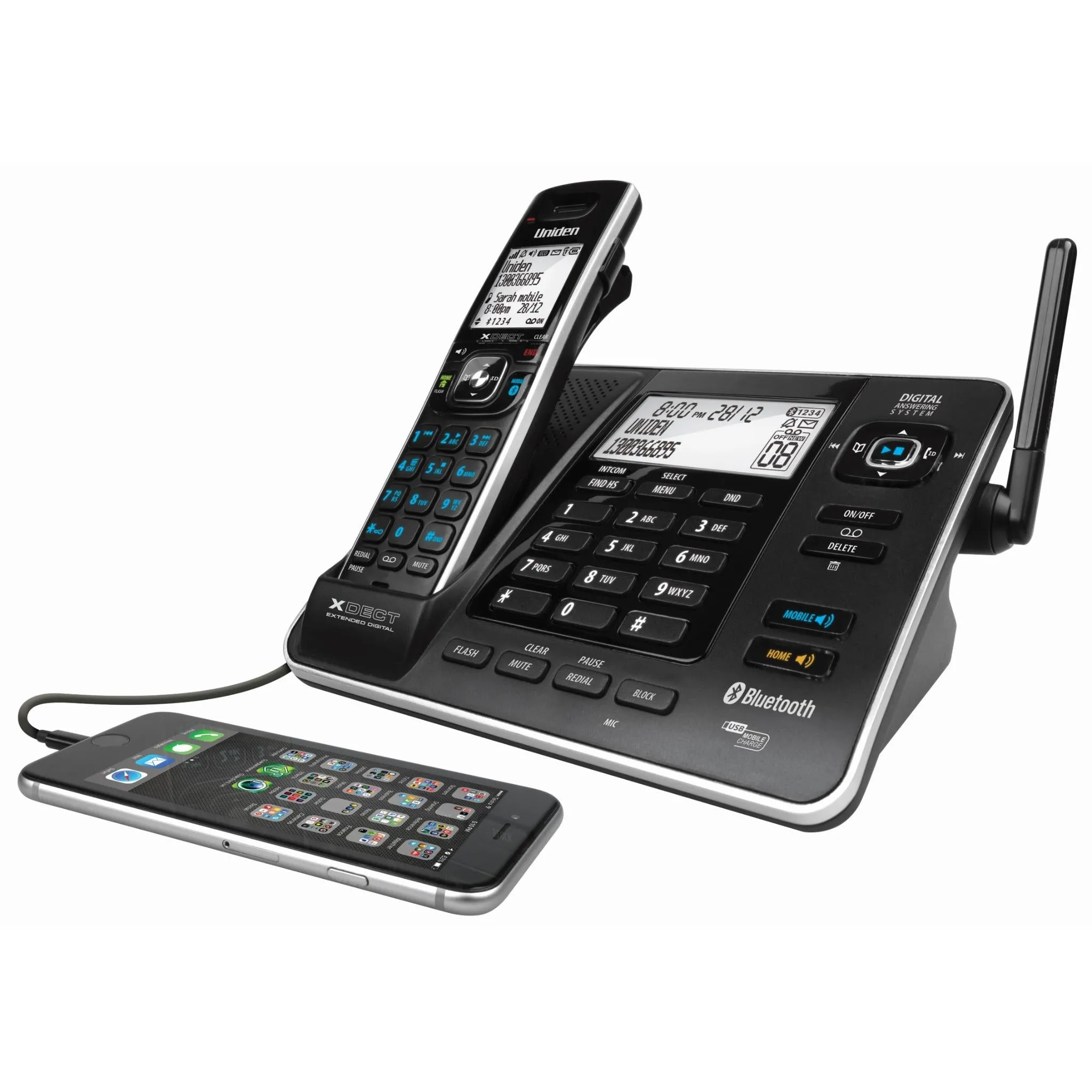 Uniden 8355 3WP XDECT Digital Cordless Phone System