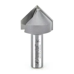 V Groove CNC Router Bit | 90° x 1 1⁄4 Dia x 3⁄4 x 1⁄2" Shank | 45726-CNC | 738685045725