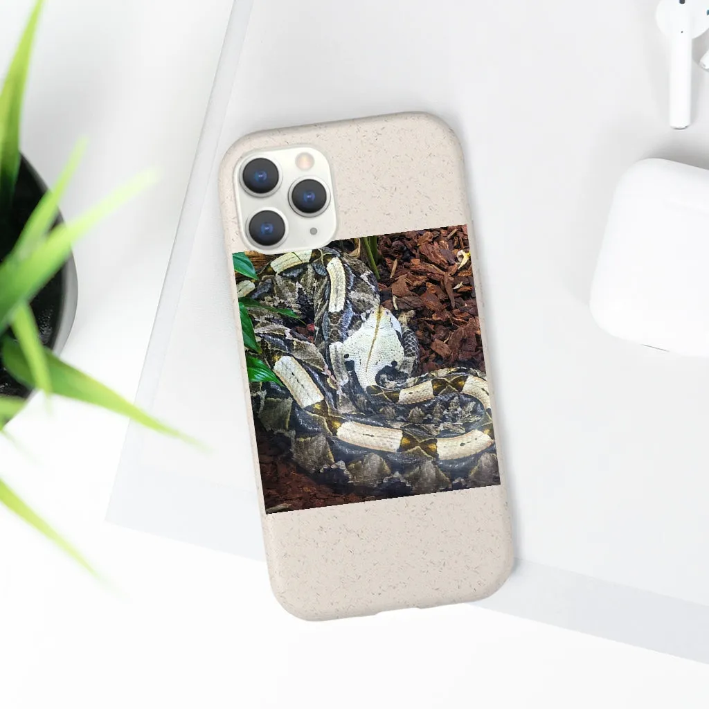 White Black Snake Biodegradable Case