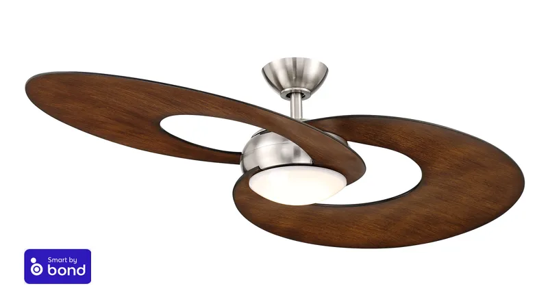 Wind River WR2010NWAL Sirius 52" Wi-Fi smart Ceiling Fan Nickel/Walnut