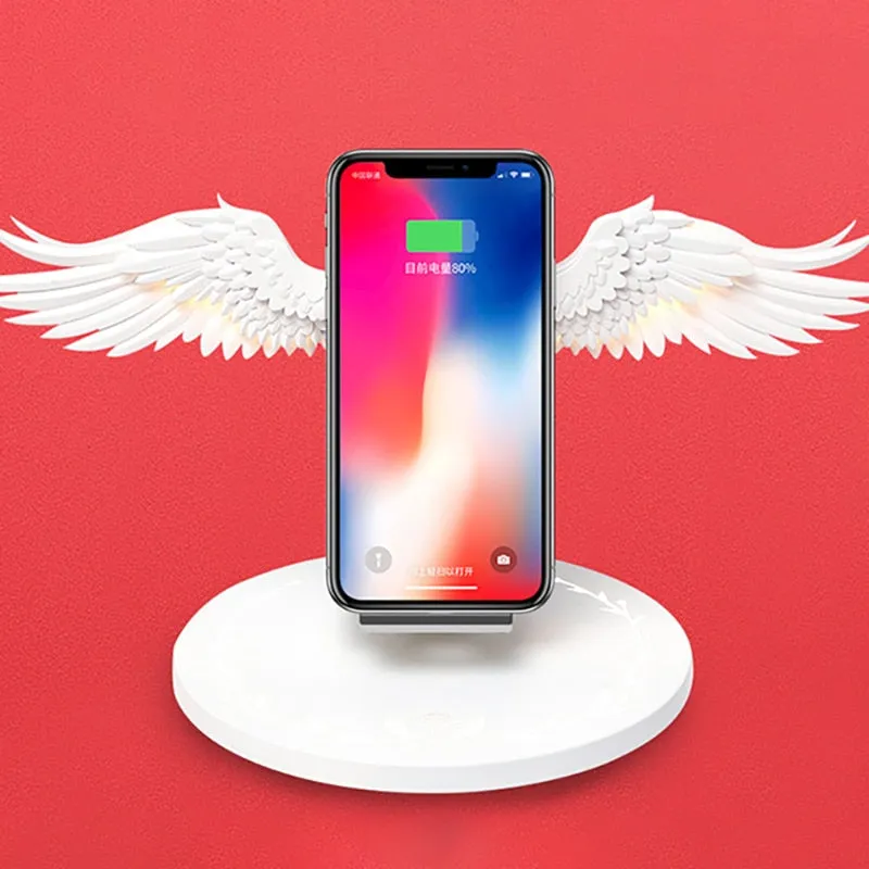 Wireless Charger Angel Wings Night Light Mobile Phone Wireless Charger