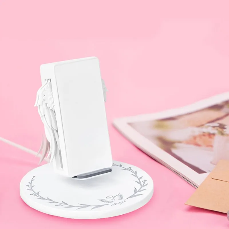 Wireless Charger Angel Wings Night Light Mobile Phone Wireless Charger