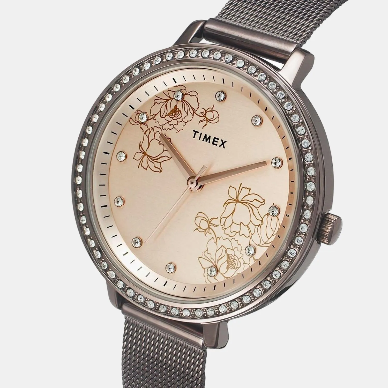 Women Rose Gold Analog Stainless Steel Watch TWEL14705