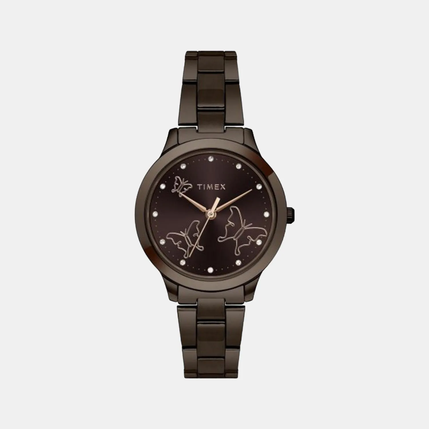 Women's Brown Analog Stainless Steel Watch TW000T632